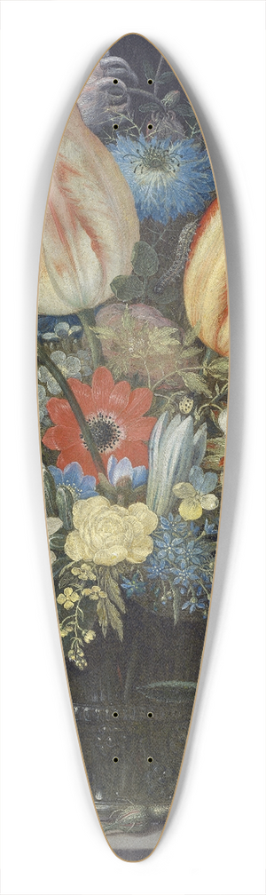 Peter Binoit - Still Life with Tulips 39.3 inch art pintail longboard deck