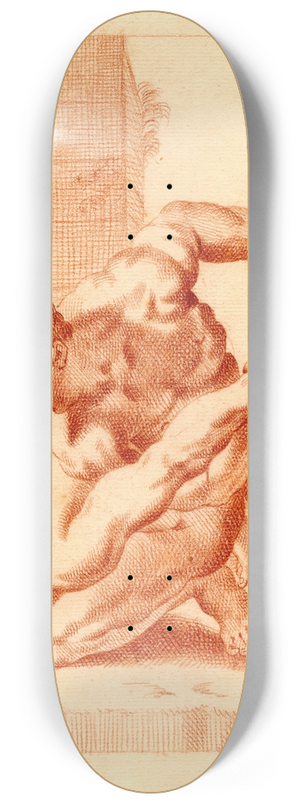 Cornelis Pronk - Beeld van twee worstelaars 8.25 inch art skate deck