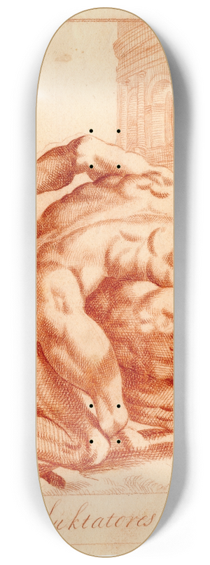 Cornelis Pronk - Beeld van twee worstelaars 8.25 inch art skate deck