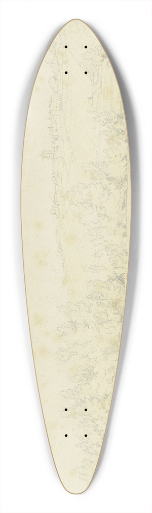 Peter Burnitz - Landscape at the Seine 39.3 inch art pintail longboard deck