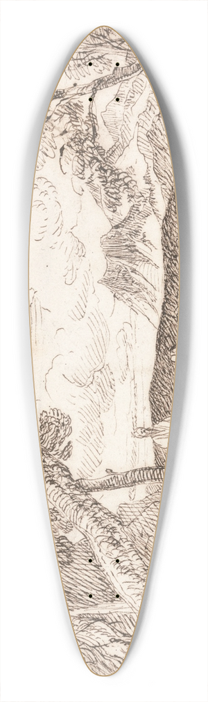 Peter DeWint - Study for Elijah 39.3 inch art pintail longboard deck