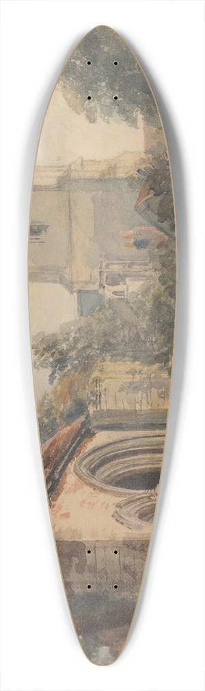 Peter De Wint - Waltham Abbey, Essex 39.3 inch art pintail longboard deck