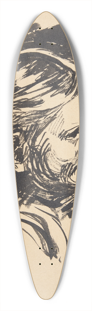 Peter Hansen - Profilportrt af kunstnerens datter Bimse 39.3 inch art pintail longboard deck