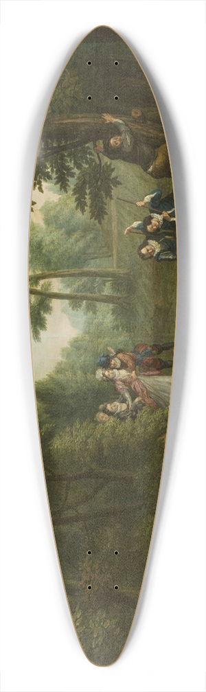 Peter Jacob Horemans - Hunting a wild boar 39.3 inch art pintail longboard deck