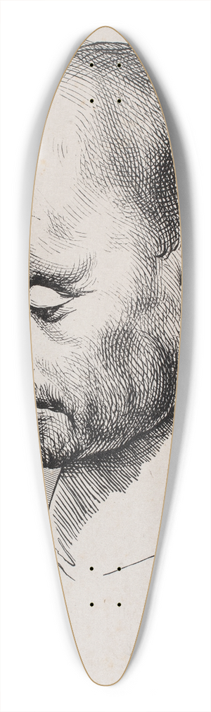 Peter Ludvig Meisling - Hovedet af en skaldet mand 39.3 inch art pintail longboard deck