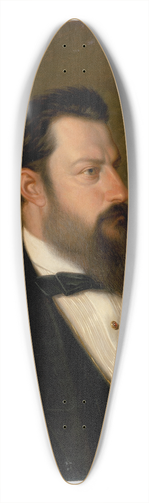 Peter Michal Boh - Portrait of a Man 39.3 inch art pintail longboard deck