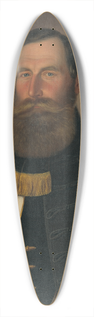 Peter Michal Boh - Portrait of a man with a chin and a beard 39.3 inch art pintail longboard deck