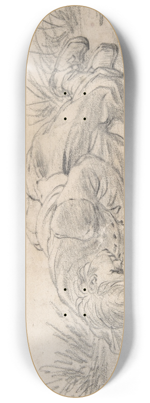 Cornelis Saftleven - A Boy Sleeping in the Outdoors 8.25 inch art skate deck