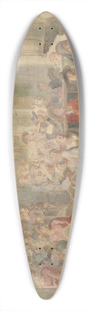 Peter Paul Rubens - A Sermon in a Village Church 39.3 inch art pintail longboard deck