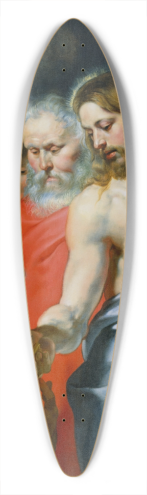 Peter Paul Rubens - Christs Charge to Peter 39.3 inch art pintail longboard deck