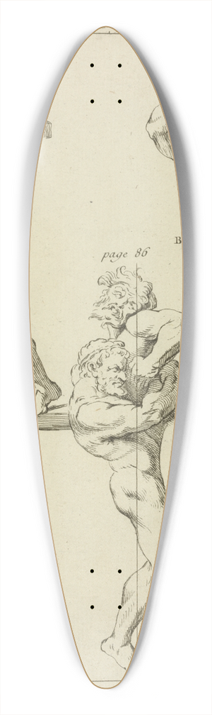 Peter Paul Rubens - Four male figures; two bearing large books on their shoulders and the other two wrestling 39.3 inch art pintail longboard deck