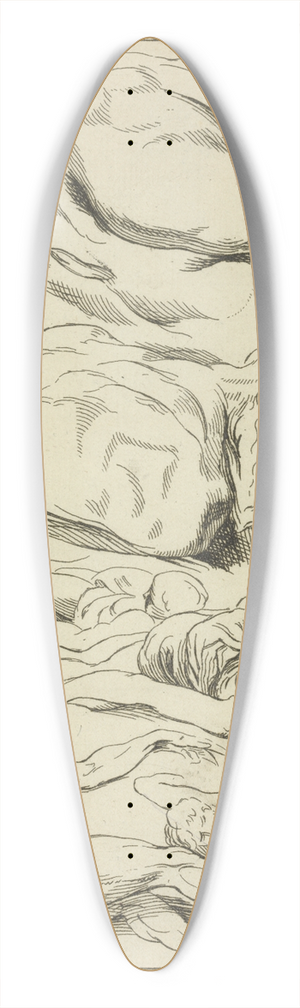 Peter Paul Rubens - Six studies of male figures in various prone and supine positions 39.3 inch art pintail longboard deck Peter Paul Rubens - Six studies of male figures in various prone and supine positions 39.3 inch art pintail longboard deck