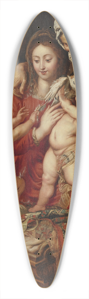 Peter Paul Rubens - The Holy Family with St. Elizabeth, St. John, and a Dove 39.3 inch art pintail longboard deck