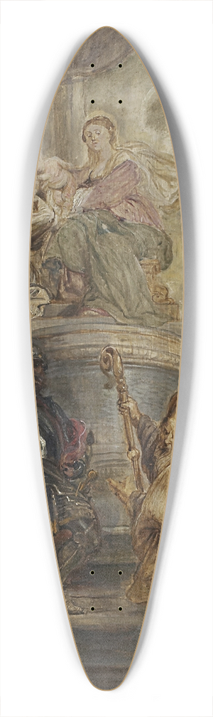 Peter Paul Rubens - The Mystic Marriage of St Catherine (Colour Sketch for the Altar of the Church of the Augustinian Fathers in Antwerp) 39.3 inch art pintail longboard deck