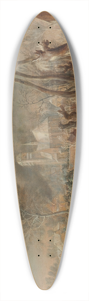 Peter Snayers - The Sack Of A Village 39.3 inch art pintail longboard deck Peter Snayers - The Sack Of A Village 39.3 inch art pintail longboard deck