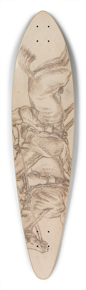Peter Tillemans - Racing; a Match in Progress 39.3 inch art pintail longboard deck