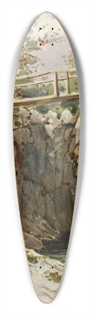 Peter Toft - Curmillon, Mid-Wales 39.3 inch art pintail longboard deck