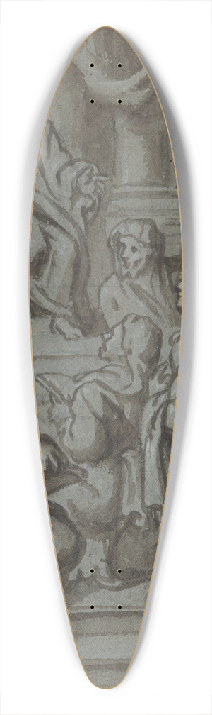 Peter van Lint - Christ Among theDoctors 39.3 inch art pintail longboard deck