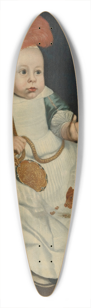 Peter van Lint - Portrait Of A Child With A Red Squirrel 39.3 inch art pintail longboard deck