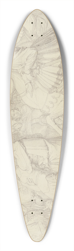 Peter von Cornelius - The Queens greeting 39.3 inch art pintail longboard deck