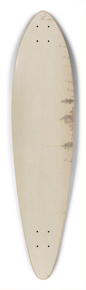 Petr Petrovich Vereshchagin - View Of St. Petersburg 39.3 inch art pintail longboard deck