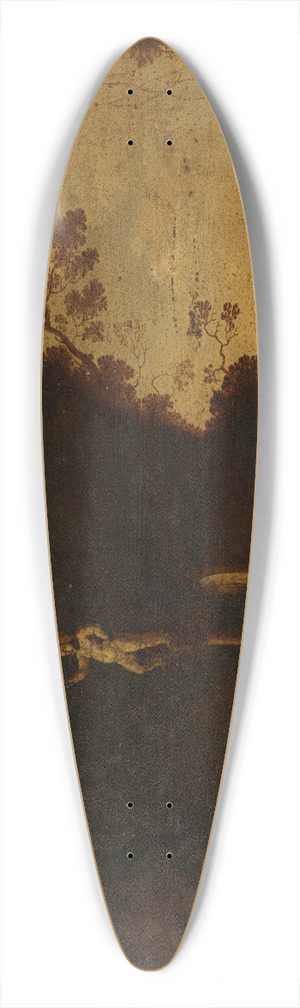 Petrus van Hattich - Nymphs in a Cave with Antique Ruins 39.3 inch art pintail longboard deck