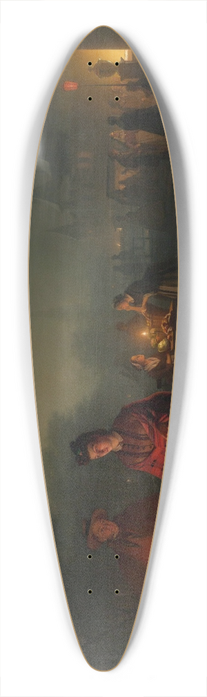 Petrus van Schendel - The night market 39.3 inch art pintail longboard deck