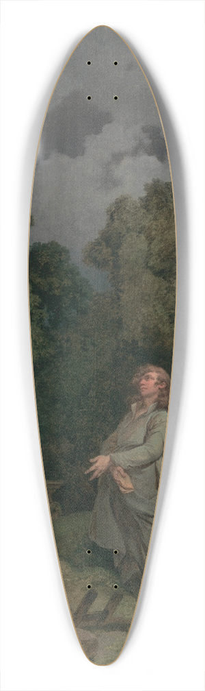 Philip James de Loutherbourg - A Philosopher in a Moonlit Churchyard 39.3 inch art pintail longboard deck