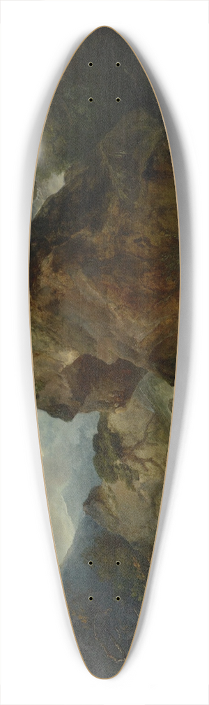 Philip James de Loutherbourg - Landscape with Boar Hunt 39.3 inch art pintail longboard deck Philip James de Loutherbourg - Landscape with Boar Hunt 39.3 inch art pintail longboard deck