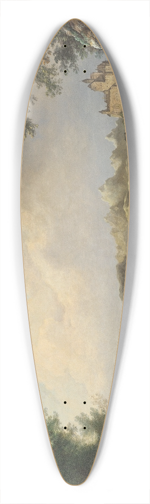 Philip James de Loutherbourg - Landscape with Resting Cattle 39.3 inch art pintail longboard deck