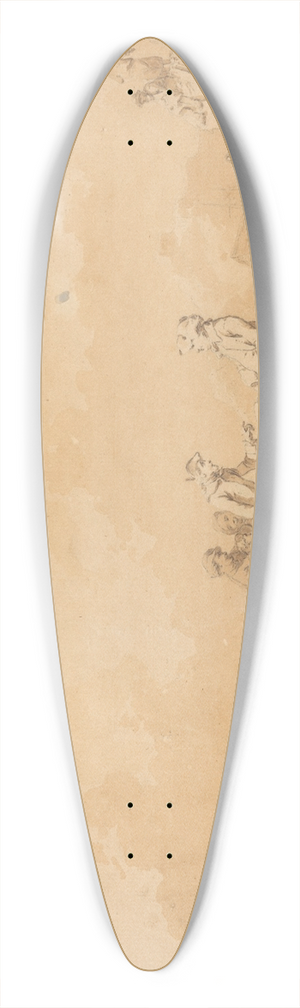 Philip James de Loutherbourg - Smugglers 39.3 inch art pintail longboard deck