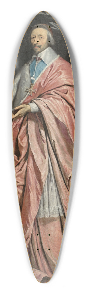 Philippe de Champaigne - Portrait of cardinal Richelieu 39.3 inch art pintail longboard deck