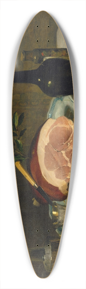Philippe Rousseau - Still Life with Ham 39.3 inch art pintail longboard deck