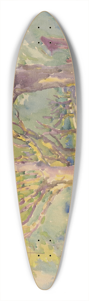 Philipp Franck - Avenue of plane trees 39.3 inch art pintail longboard deck