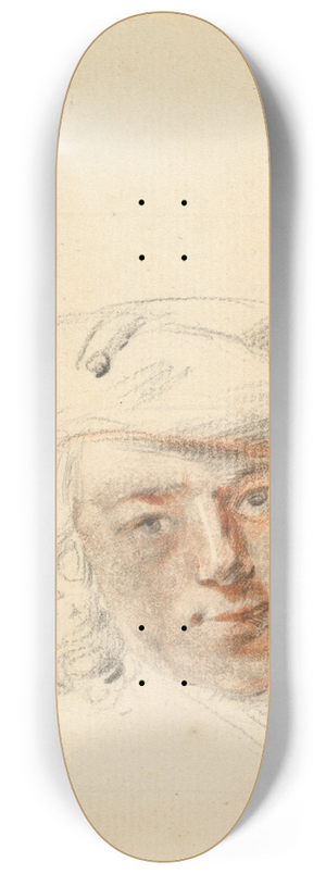 Cornelis Troost - Portrait of a Young Man 8.25 inch art skate deck
