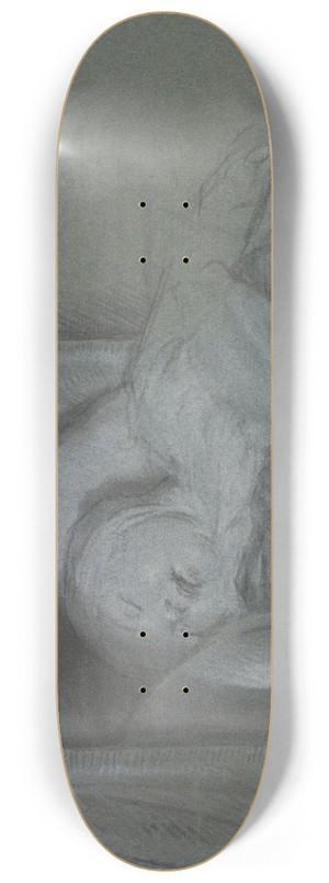 Cornelis Troost - Schlafendes Kind in der Wiege 8.25 inch art skate deck Cornelis Troost - Schlafendes Kind in der Wiege 8.25 inch art skate deck
