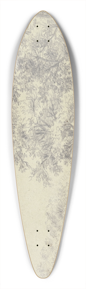 Philippine Schtz - Waldweg mit einem Wanderer, links eine Lichtung 39.3 inch art pintail longboard deck