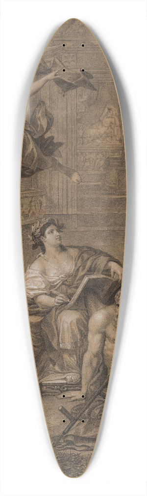 Philipp Jakob Becker - Allegorie der Geschichte 39.3 inch art pintail longboard deck