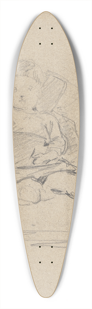 Philipp Rumpf - Der Sohn des Knstlers im Lehnstuhl 39.3 inch art pintail longboard deck Philipp Rumpf - Der Sohn des Knstlers im Lehnstuhl 39.3 inch art pintail longboard deck
