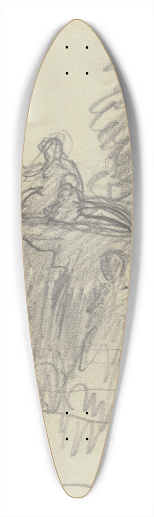 Philipp Rumpf - Figuren in einer Landschaft 39.3 inch art pintail longboard deck Philipp Rumpf - Figuren in einer Landschaft 39.3 inch art pintail longboard deck