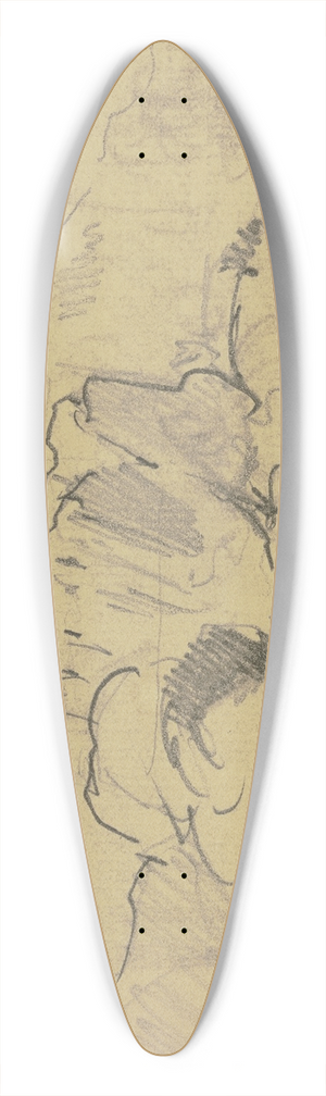 Philipp Rumpf - Frau auf einer Anhhe 39.3 inch art pintail longboard deck Philipp Rumpf - Frau auf einer Anhhe 39.3 inch art pintail longboard deck