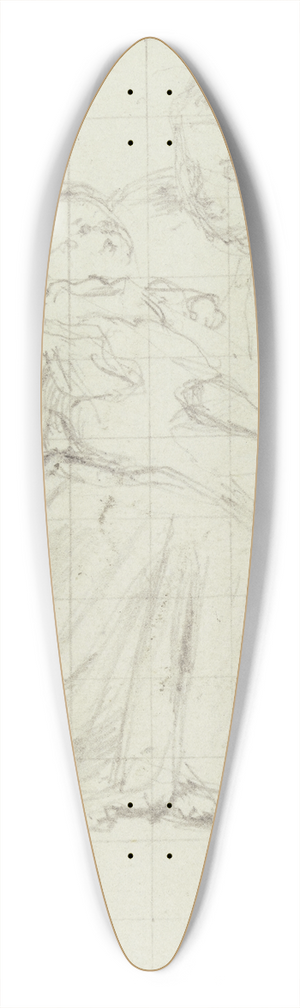 Philipp Rumpf - Mdchen, ein Kind im Einschlag auf dem Schoe haltend 39.3 inch art pintail longboard deck