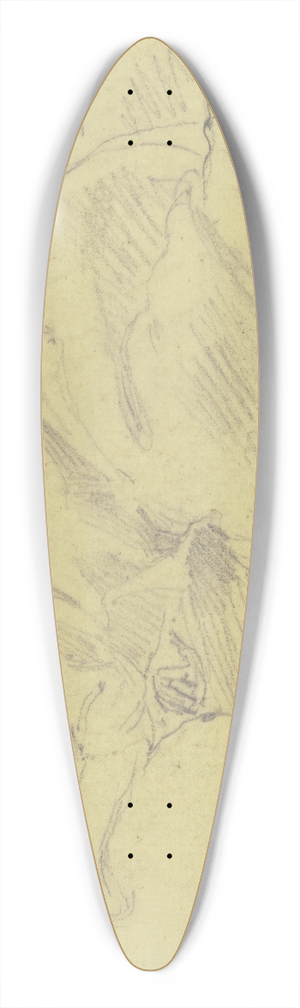 Philipp Rumpf - Sleeping girl 39.3 inch art pintail longboard deck