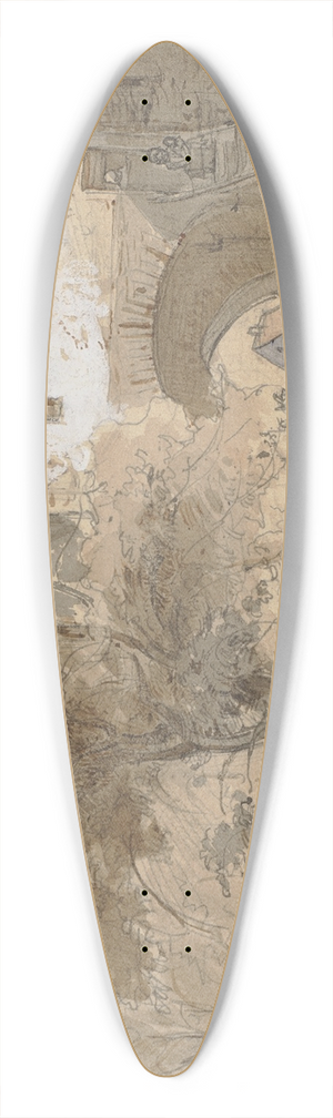 Philipp Rumpf - Unter einer Schleuse am Zoo 39.3 inch art pintail longboard deck Philipp Rumpf - Unter einer Schleuse am Zoo 39.3 inch art pintail longboard deck