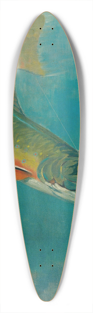 Philip R. Goodwin - Catching The Bait 39.3 inch art pintail longboard deck