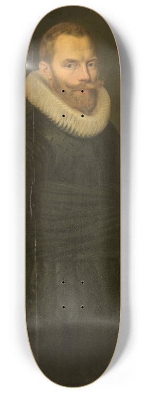 Cornelis van der Voort - Portrait of Dirck Hasselaer 8.25 inch art skate deck