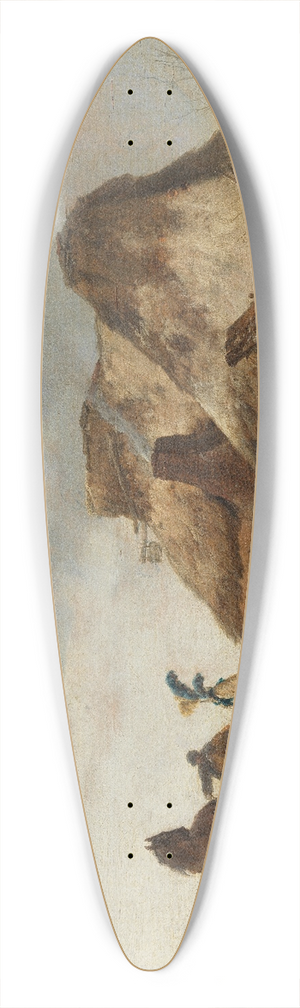 Philips Wouwerman - A Noblemans Sleigh on the Ice 39.3 inch art pintail longboard deck Philips Wouwerman - A Noblemans Sleigh on the Ice 39.3 inch art pintail longboard deck