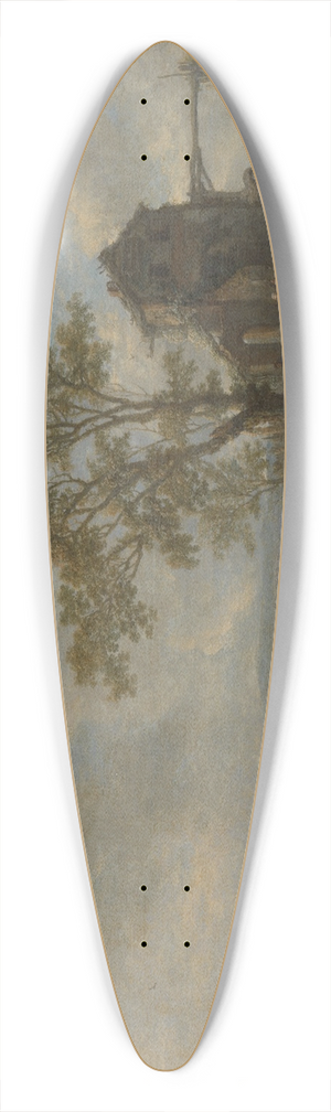 Philips Wouwerman - Horsepond on a River 39.3 inch art pintail longboard deck