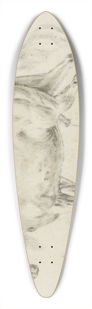 Philips Wouwerman - Peeing horse 39.3 inch art pintail longboard deck