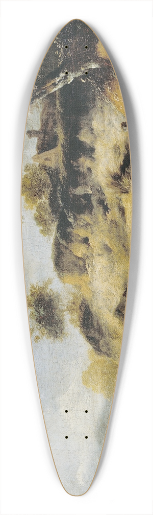 Philips Wouwerman - Sandbank with Travellers 39.3 inch art pintail longboard deck